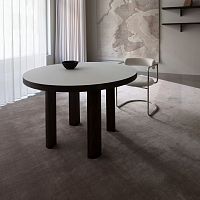 Contemporary table QUARTERwood veneerlaminatesolid wood base