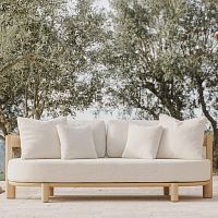 Contemporary sofa AURORAoutdoorfabricwhite