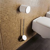 Wall-mounted toilet roll holder HOOP brasschromepolished