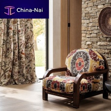Curtain fabric SALENTO nature patternfloral patternlinen