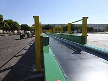 Rubber conveyor belt CGraised-ribsmoothfor waste treatment