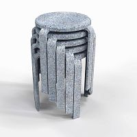 Contemporary stool BILLEXresinresin baseround