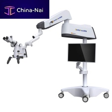 Dental surgery microscope VISTAon casters