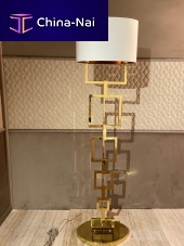 Floor-standing lamp Signaturemetalsilkcontemporary
