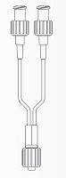 Y infusion connector with hemostasis valve