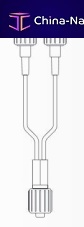 Y infusion connector with hemostasis valve