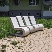 Contemporary urban armchair 106high-performance concreteglass fiber reinforced concretegranite