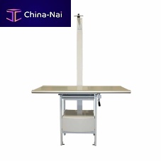 Veterinary X-ray table with tube stand