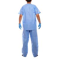 Unisex scrub uniform disposablenon-wovenblue