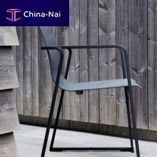 Contemporary chair MUZEoutdoorTextilene®stainless steel base