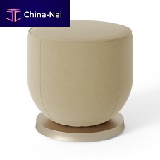 Contemporary pouf DAHLIA velvetroundswivel