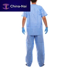 Unisex scrub uniform disposablenon-wovenblue