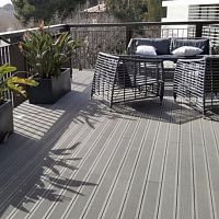 WPC deck board groovedthermally treatedclip-on