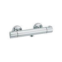 Double-handle shower mixer tap 158210wall-mountedthermostaticchrome-plated brass