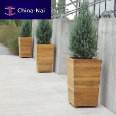 Teak planter STUDIO : 9534contemporaryfor public spaceoutdoor