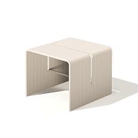 Contemporary coffee table Tubealuminumaluminum baserectangular