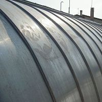 Zinc roofing standing seam