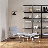 Contemporary footrest FEETFRAME / 464fabricleatheraluminum