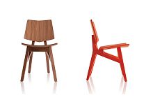 Contemporary chair IPANEMAoakmolded plywoodwalnut