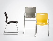 Contemporary chair TOUCHindoorpolypropylenechrome steel base