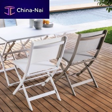 Contemporary chair QUEEN outdoorTextilene®aluminum base