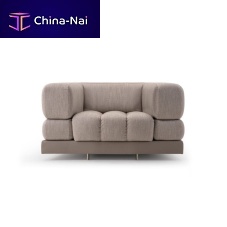 Contemporary armchair Domus fabricleathersolid wood