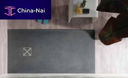 Rectangular shower base EASY SLIMrecessednatural stoneresin
