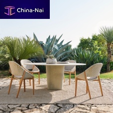 Contemporary dining table TAOconcreteconcrete baseround