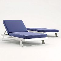 Contemporary sun lounger NAXOS Sunbrella®lacquered aluminumadjustable backrest