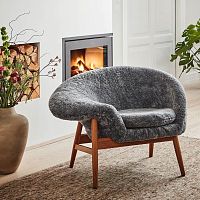 Contemporary lounge chair FRIED EGG SHEEPwoolfoamsheepskin
