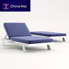 Contemporary sun lounger NAXOS Sunbrella®lacquered aluminumadjustable backrest
