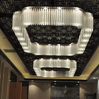 Original design ceiling light squareglasssteel