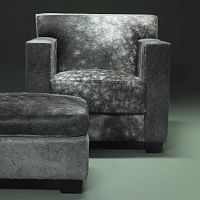 Contemporary armchair 1932leatherfabricoak