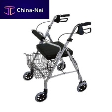 4-wheel rollator YK7010aluminumwith seatwith basket