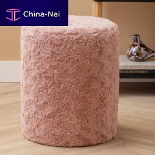 Contemporary pouf Tiernoacrylic fabricroundwhite