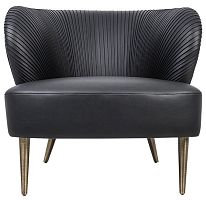 Traditional armchair ALFAMAleatherblackblue