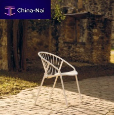 Contemporary chair CATENAaluminumstainless steelstackable