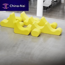 Contemporary footrest WELLE 6fabric
