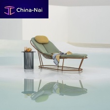 Contemporary sun lounger PAPA SUNfabricstainless steelcommercial
