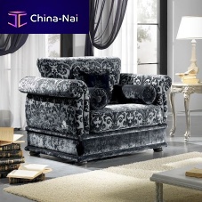 Traditional armchair OXFORD fabricwoodencustomizable