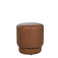 Contemporary pouf Tray fabricleatherround