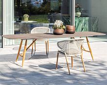Contemporary dining table BELUGAceramicteak baserectangular