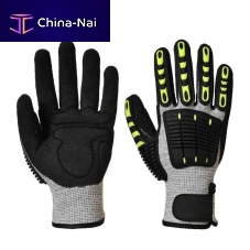 Construction protection gloves anti-cutleathernitrile