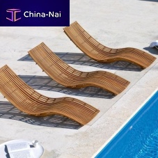 Contemporary sun lounger SWINGteakgardenstackable