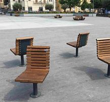 Contemporary chair ESPERIA outdoorwoodenaluminum base
