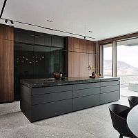 Contemporary storage cabinet for kitchen Turnglass
