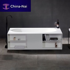 Oval bathtub YL6017squarefreestandingintegrated
