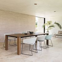 Contemporary dining table WINDceramicaluminumrectangular