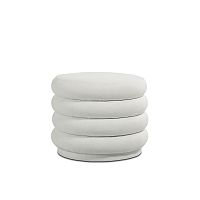 Contemporary pouf PARMAfabricwhite