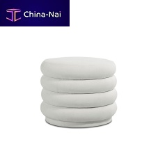 Contemporary pouf PARMAfabricwhite